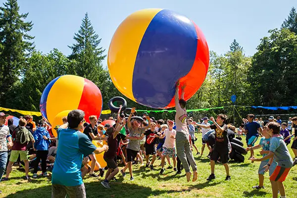 Playing All Star Games at Camp Qwanoes