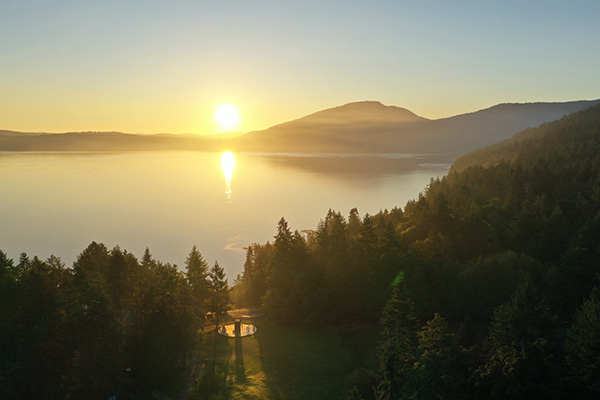 Beautiful Sunrise Over Camp