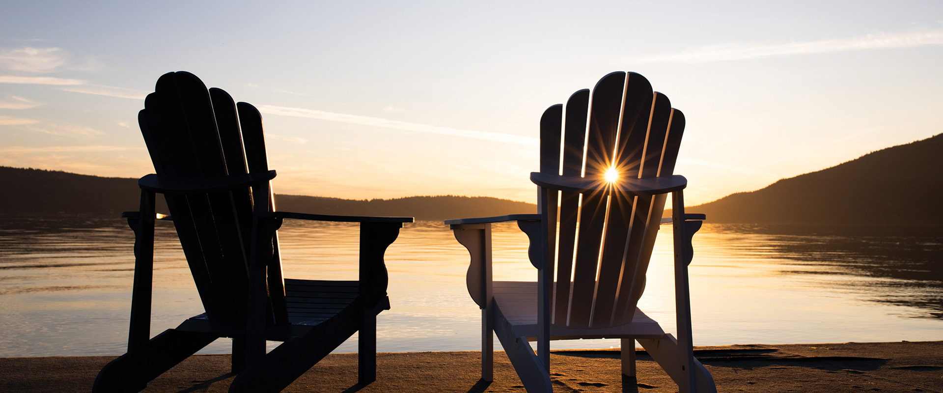 Chairs on Edge of Water