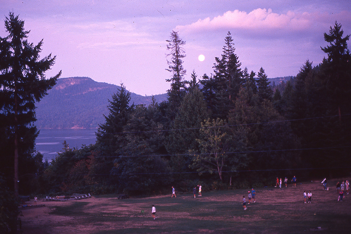 Moon and Sunset in the Past