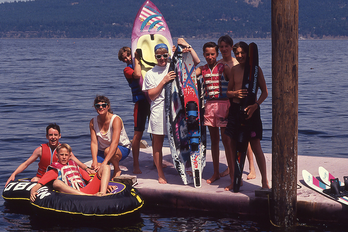 People at the Dock in the Past
