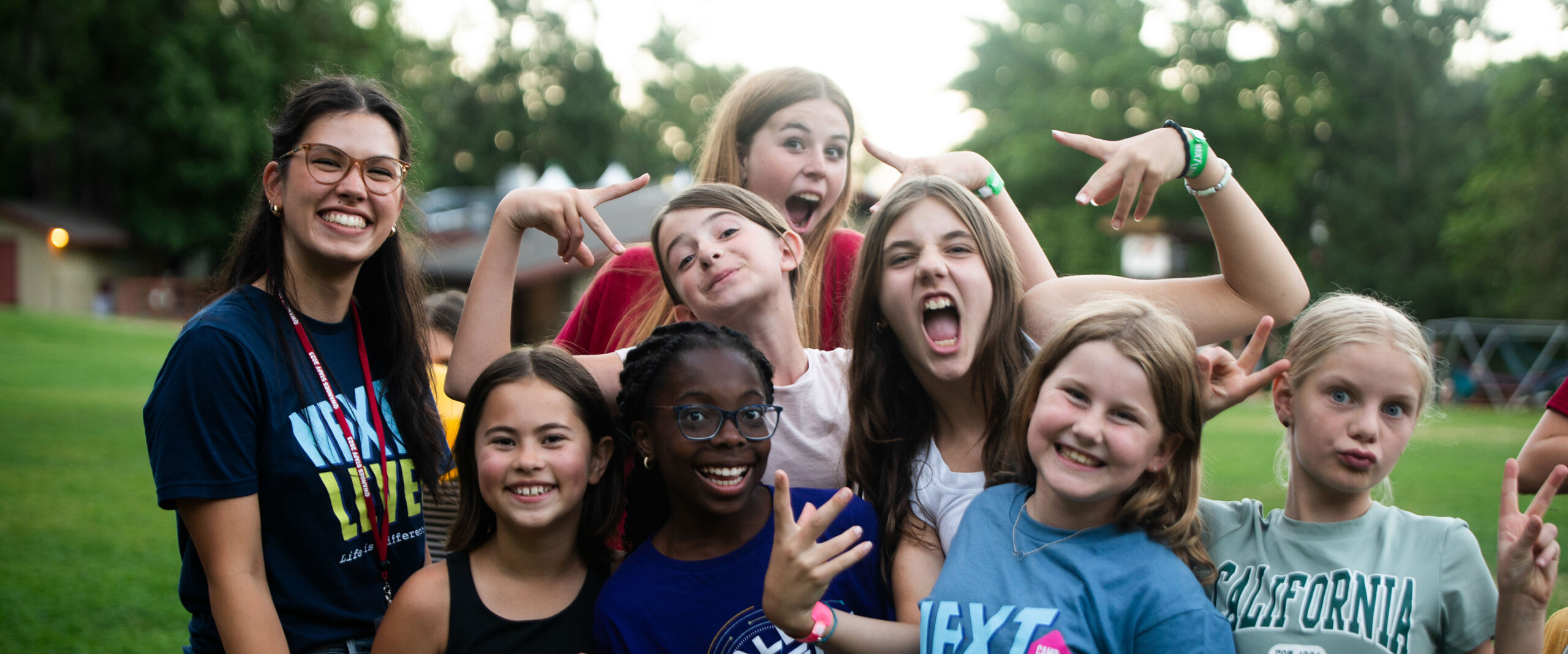 Staff with Campers at Camp