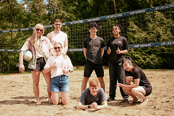 Young Adults Enjoying Volleyball