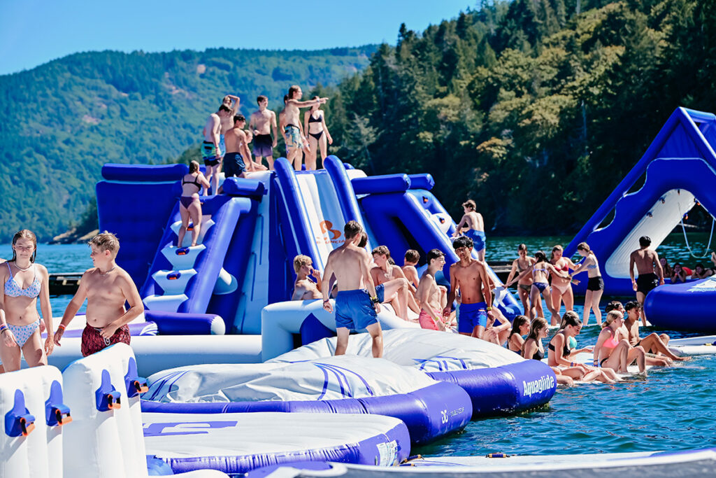 Campers Enjoying the Aqua Park