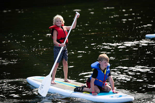 Enjoying Paddle Surfing