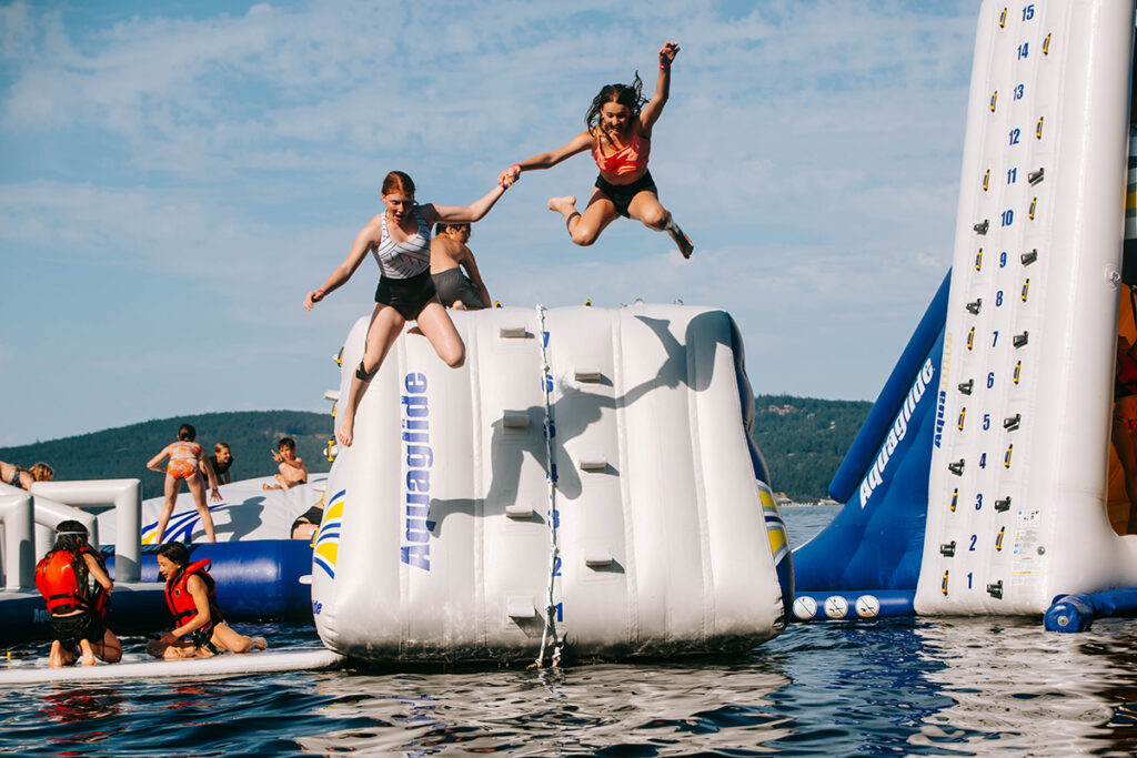 Jumping Off the Aqua Park