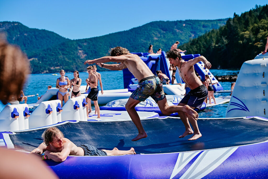 Jumping on the Aqua Jumps