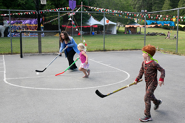 Playing Hockey on the Land
