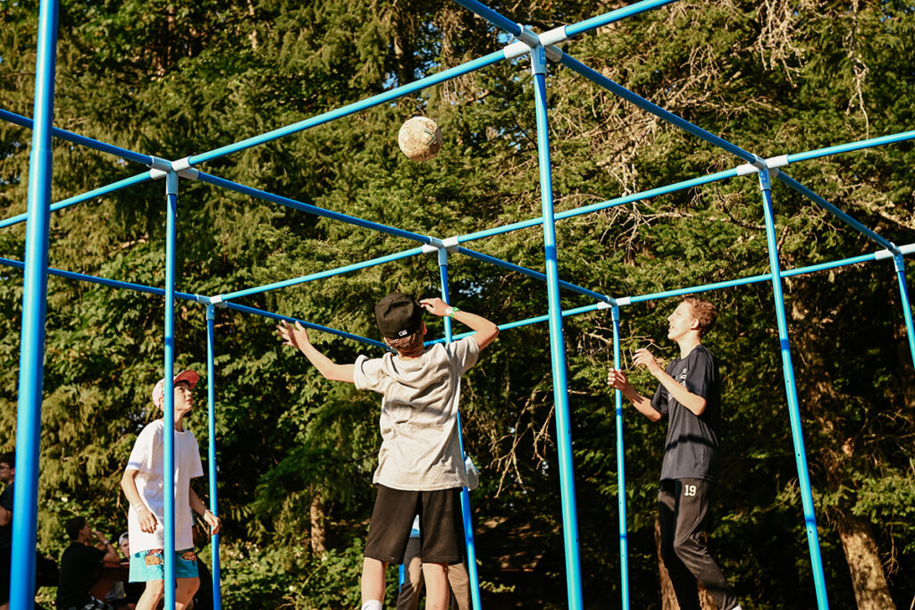 Playing Nine Square in the Air
