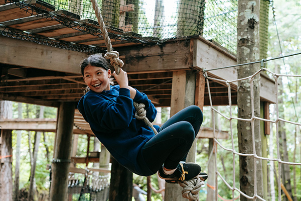 Swinging on Airwalk Village