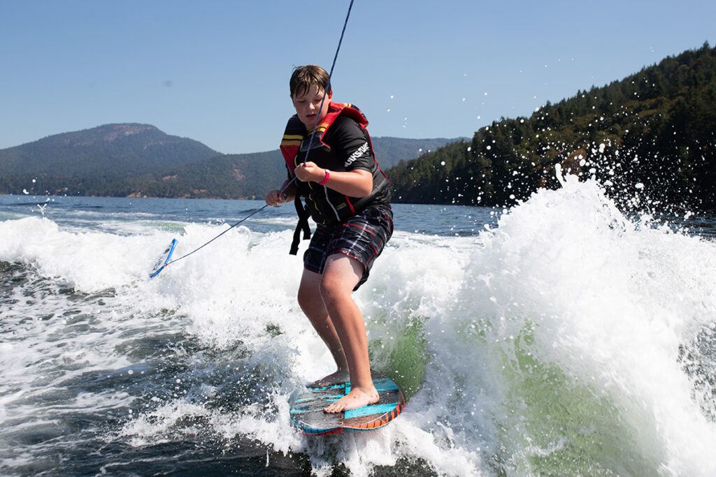 Wakesurfing at Qwanoes Beach