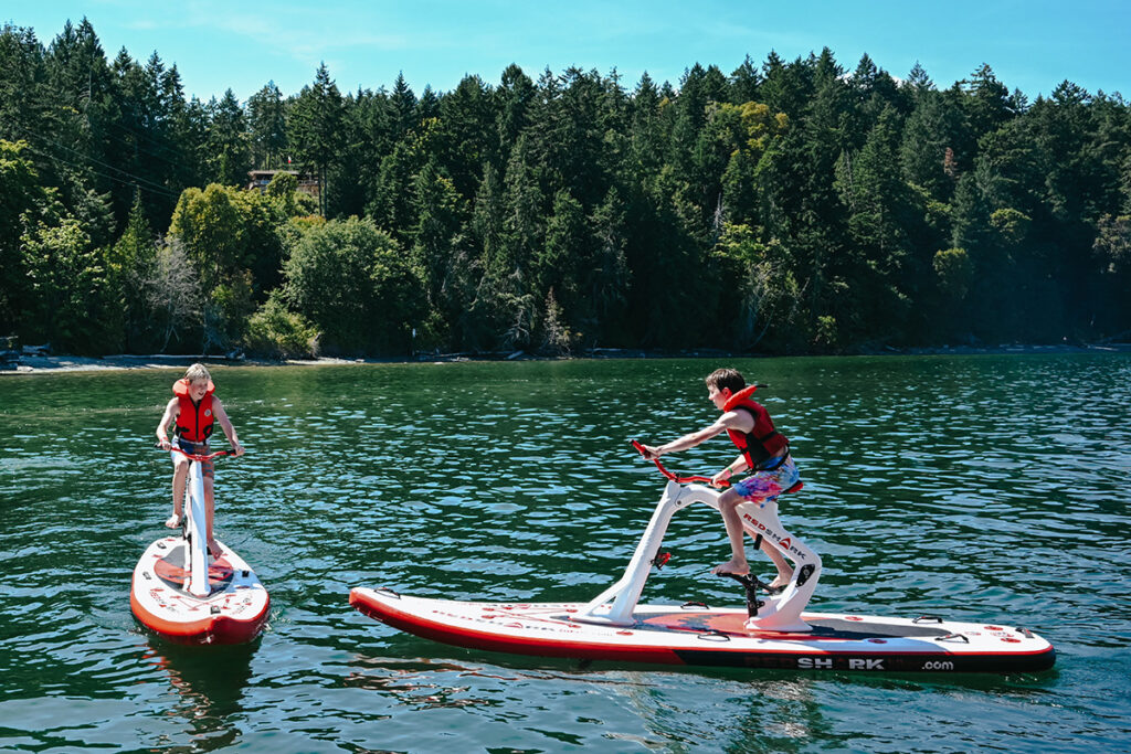 Aqua Bikes at Camp Qwanoes