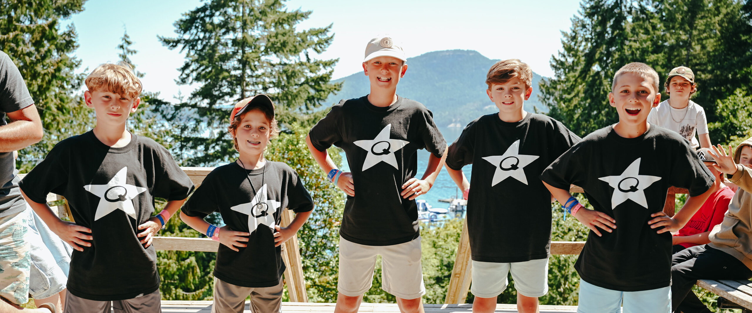 Campers Wearing Captain Q Shirts