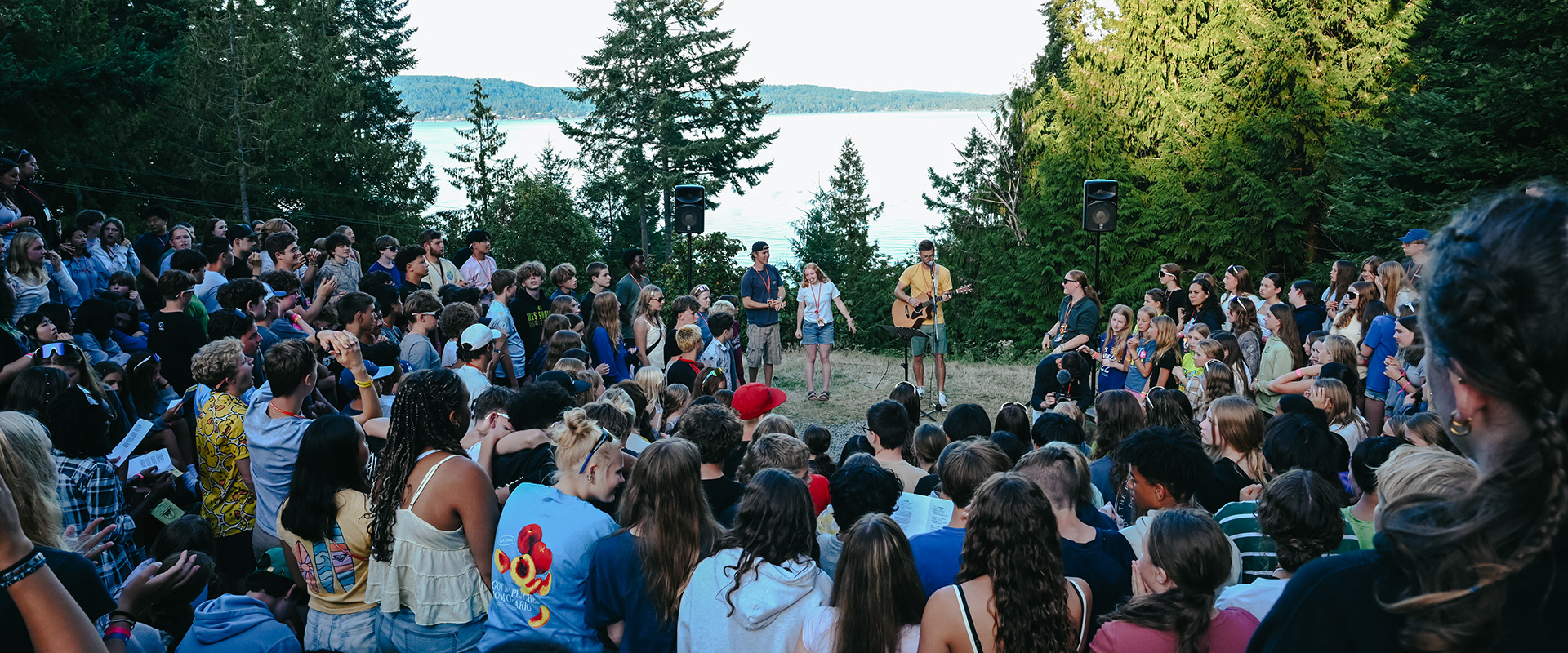 Entire Camp Gathered At Fireside